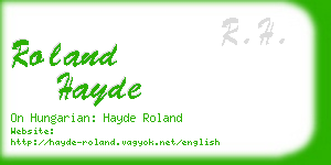 roland hayde business card